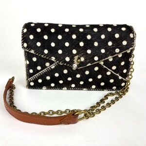 Madewell Polka Dot Chain Strap Envelope Bag
